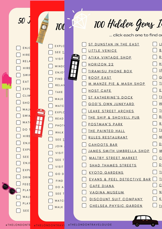 London Bucket Lists